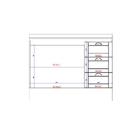 Balcão Gabinete De Pia Mdf Milla 2 Portas 3 Gavetas Branco 12