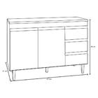 Balcão Gabinete De Pia Sem Tampo 100cm 2 Portas 3 Gavetas And