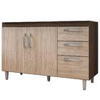 Balcão Gabinete De Pia Sem Tampo 120cm 03 Portas 02 Gavetas E