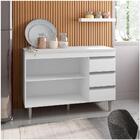 Balcão Gabinete De Pia Sem Tampo 120cm 2 Portas 3 Gavetas And