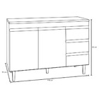 Balcão Gabinete De Pia Sem Tampo 120cm 2 Portas 3 Gavetas And