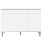 Balcão Gabinete De Pia Sem Tampo 120cm 3 Portas Manu - Ajl Mó