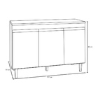 Balcão Gabinete De Pia Sem Tampo 120cm 3 Portas Manu Cinza Fo