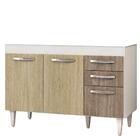 Balcão Gabinete De Pia Sem Tampo 120cm Suécia 03 Portas 02 Ga