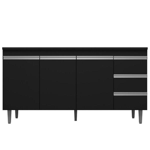 Balcão Gabinete De Pia Sem Tampo 150cm 3 Portas 3 Gavetas And