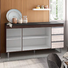 Balcão Gabinete De Pia Sem Tampo 150cm 3 Portas 3 Gavetas And