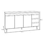 Balcão Gabinete De Pia Sem Tampo 160cm 3 Portas 3 Gavetas And