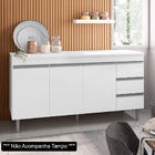 Balcão Gabinete De Pia Sem Tampo 160cm 3 Portas 3 Gavetas And