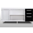 Balcão Gabinete De Pia Sem Tampo 160cm Nathan 3 Portas Rústic