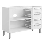 Balcão Gabinete Evidence Aço Com Pia Inox 120cm 2 Portas 7026