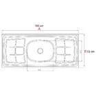 Balcão Gabinete Isabel Com Pia Inox 160cm Castanho E Avelã