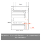 Balcão Gabinete Para Banheiro 80 Cm 03 Gavetas Urban B06 Arge
