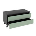 Balcão Gabinete Para Banheiro 80cm Com Rodízio E 2 Gavetas Bn