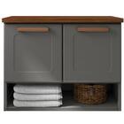 Balcão Gabinete Para Banheiro Com Cuba 70cm 2 Portas Natura 8