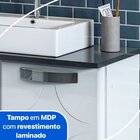 Balcão Gabinete Para Banheiro Em Aço Rubi 2 Portas Branco