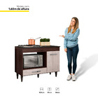 Balcão Gabinete Para Cooktop Cozinha Carla Com Tampo 1 Porta