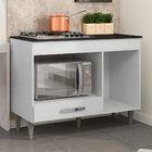 Balcão Gabinete Para Cooktop Cozinha Carla Com Tampo 1 Porta