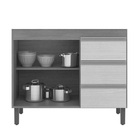 Balcão Gabinete Para Pia 100cm Sem Tampo 2 Portas Karen P14 N