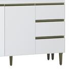 Balcão Gabinete Para Pia 120cm 2 Portas 3 Gavetas Branco - Fd
