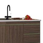 Balcão Gabinete Para Pia 120cm 2 Portas 3 Gavetas Chocolate -