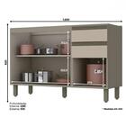 Balcão Gabinete Para Pia 120cm 2 Portas 3 Gavetas Sem Tampo C