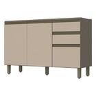 Balcão Gabinete Para Pia 120cm 2 Portas 3 Gavetas Sem Tampo C