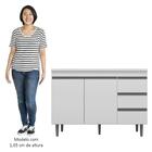 Balcão Gabinete Para Pia 120cm Com Tampo 2 Portas Andréia Bra