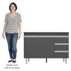 Balcão Gabinete Para Pia 120cm Com Tampo 2 Portas Andréia Cin