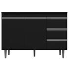 Balcão Gabinete Para Pia 120cm Com Tampo 2 Portas Andréia Pre