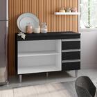 Balcão Gabinete Para Pia 120cm Com Tampo 2 Portas Andréia Pre