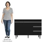 Balcão Gabinete Para Pia 120cm Com Tampo 2 Portas Andréia Pre