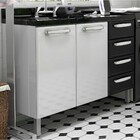 Balcão Gabinete Para Pia 120cm Evidence 2 Portas Sem Tampo 70