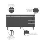 Balcão Gabinete Para Pia 150cm Com Tampo 3 Portas Andréia Cin