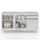 Balcão Gabinete Para Pia 150cm Sem Tampo 3 Portas 1 Gaveta Da