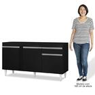 Balcão Gabinete Para Pia 150cm Sem Tampo 3 Portas 1 Gaveta Da