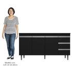 Balcão Gabinete Para Pia 160cm Com Tampo 3 Portas Andréia Pre