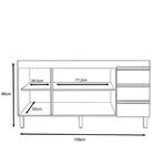 Balcão Gabinete Para Pia 160cm Sem Tampo 3 Portas Karen Z49 B