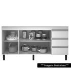 Balcão Gabinete Para Pia 160cm Sem Tampo 3 Portas Karen Z49 N