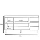 Balcão Gabinete Para Pia 160cm Sem Tampo 3 Portas Karen Z49 N