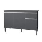 Balcão Gabinete Para Pia Com Tampo 120cm 3 Portas E 1 Gaveta