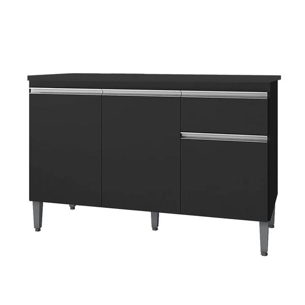 Balcão Gabinete Para Pia Com Tampo 120cm 3 Portas E 1 Gaveta