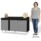 Balcão Gabinete Para Pia Com Tampo 150cm 3 Portas 1 Gaveta Da