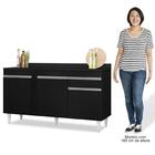 Balcão Gabinete Para Pia Com Tampo 150cm 3 Portas 1 Gaveta Da