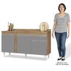 Balcão Gabinete Para Pia Com Tampo 150cm 3 Portas 1 Gaveta Da