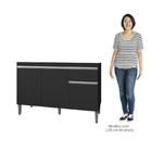 Balcão Gabinete Para Pia Sem Tampo 120cm 3 Portas E 1 Gaveta