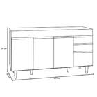 Balcão Gabinete Para Pia Sem Tampo 150cm Marrocos Castanho/ci
