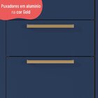 Balcão Gabinete Sálvia 120cm Com Tampo 2 Portas 3 Gavetas Fre