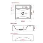 Balcão Gabinete Suspenso Armário Com Cuba 80 Cm 1 Porta 1 Nic