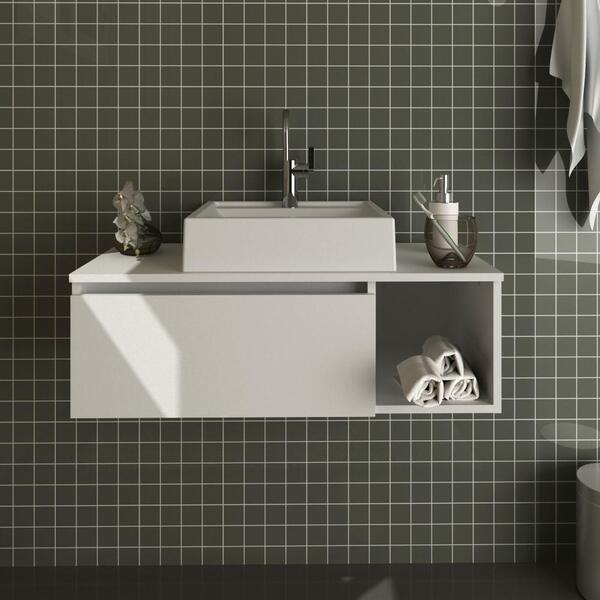 Balcão Gabinete Suspenso Armário Com Cuba 80 Cm 1 Porta 1 Nic