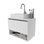 Balcão Gabinete Suspenso Para Banheiro 60cm Com 1 Porta E Nic